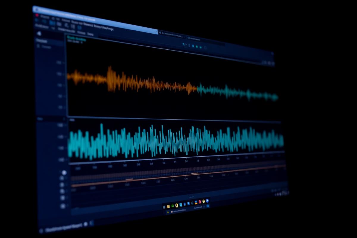 Audio waveforms being prepared as ASR training data